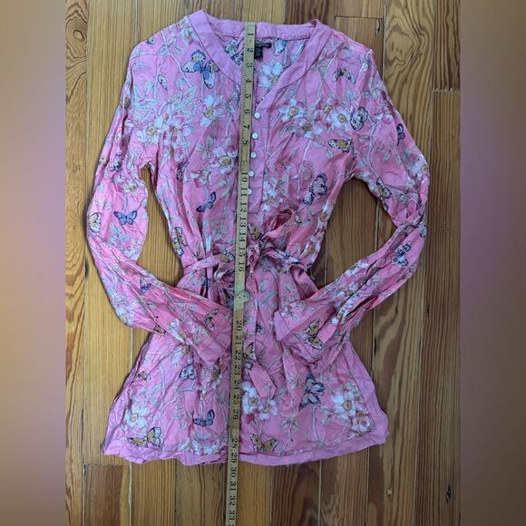 Lucky Brand Silk Floral Tunic Top - Picture 6 of 7